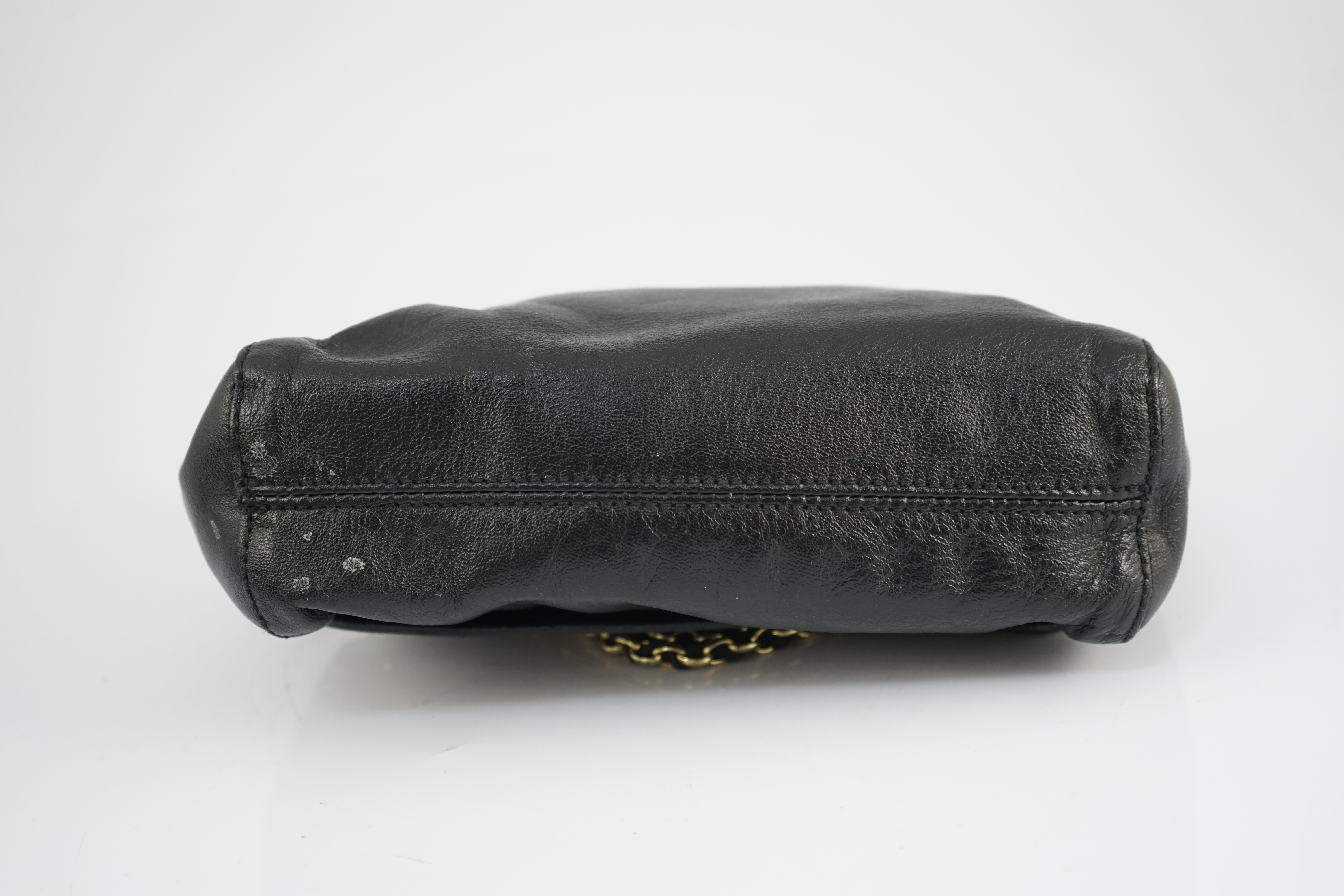 A Mulberry small Lily black leather handbag width 20cm, depth 6cm, height 14cm